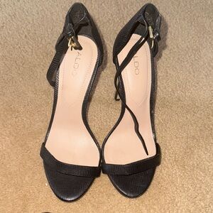 Aldo Black Strappy Women's Heels
